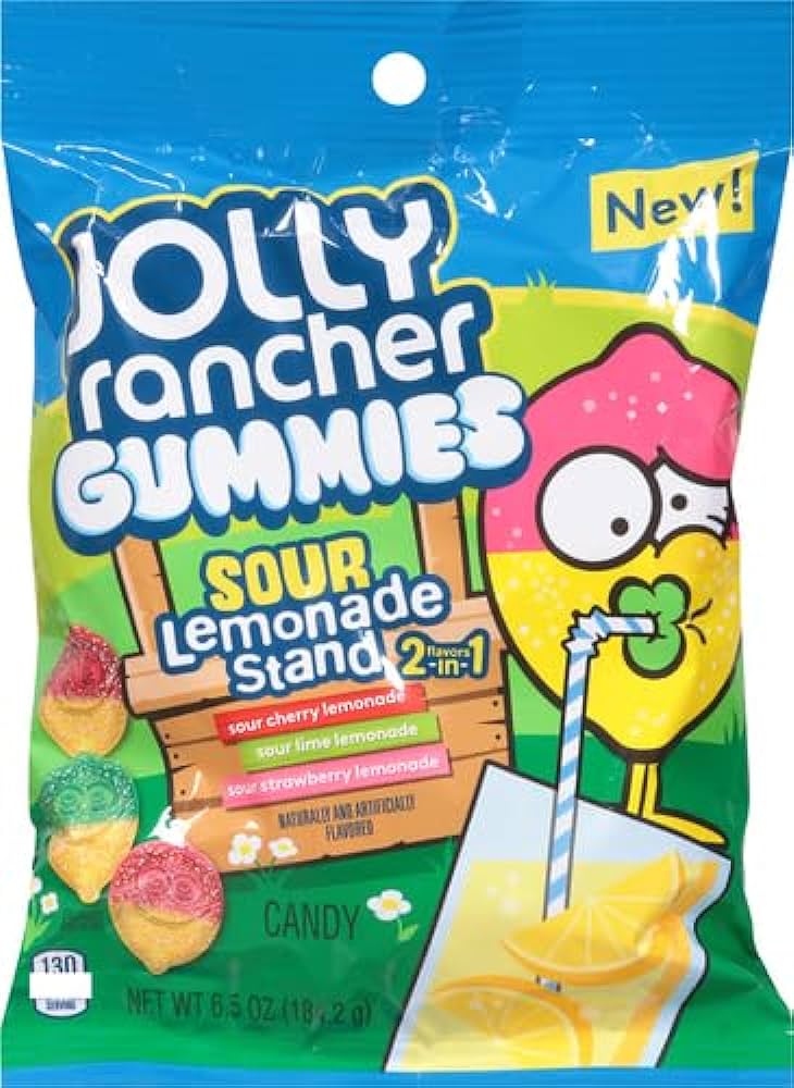 Jolly Rancher Gummies Sour Lemonade 184G x 12 Bags