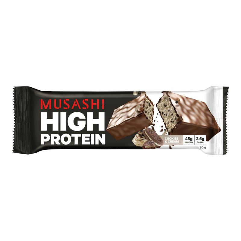 Musashi High Protein Cookies & Cream 90g X 12 Bars