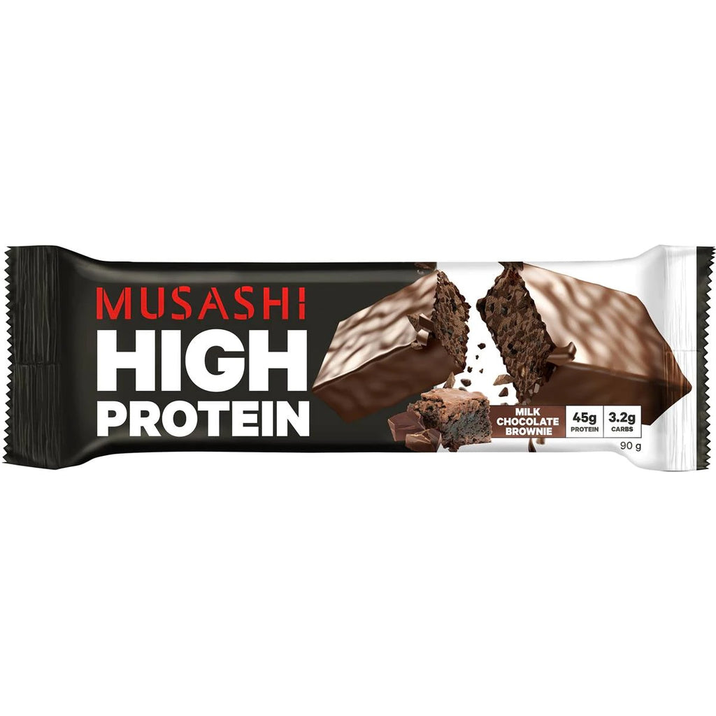 Musashi High Protein Milk Chocolate Brownie 90g X 12 Bars
