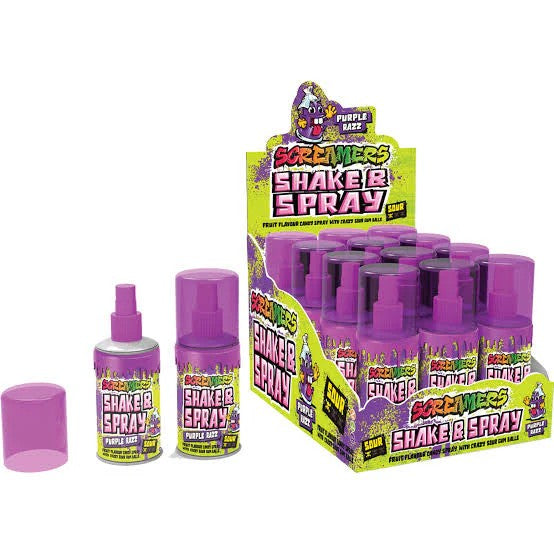 Screamers Shake and Spray Purple Razz 60ml x 12 Units