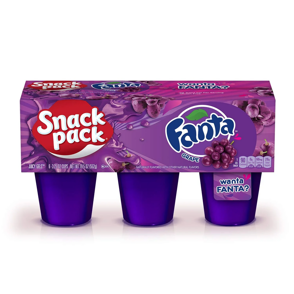 Snack Pack Grape Fanta Gel 92g X 6 Units