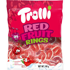 Trolli Red Fruit Rings 140g X 8 Bags