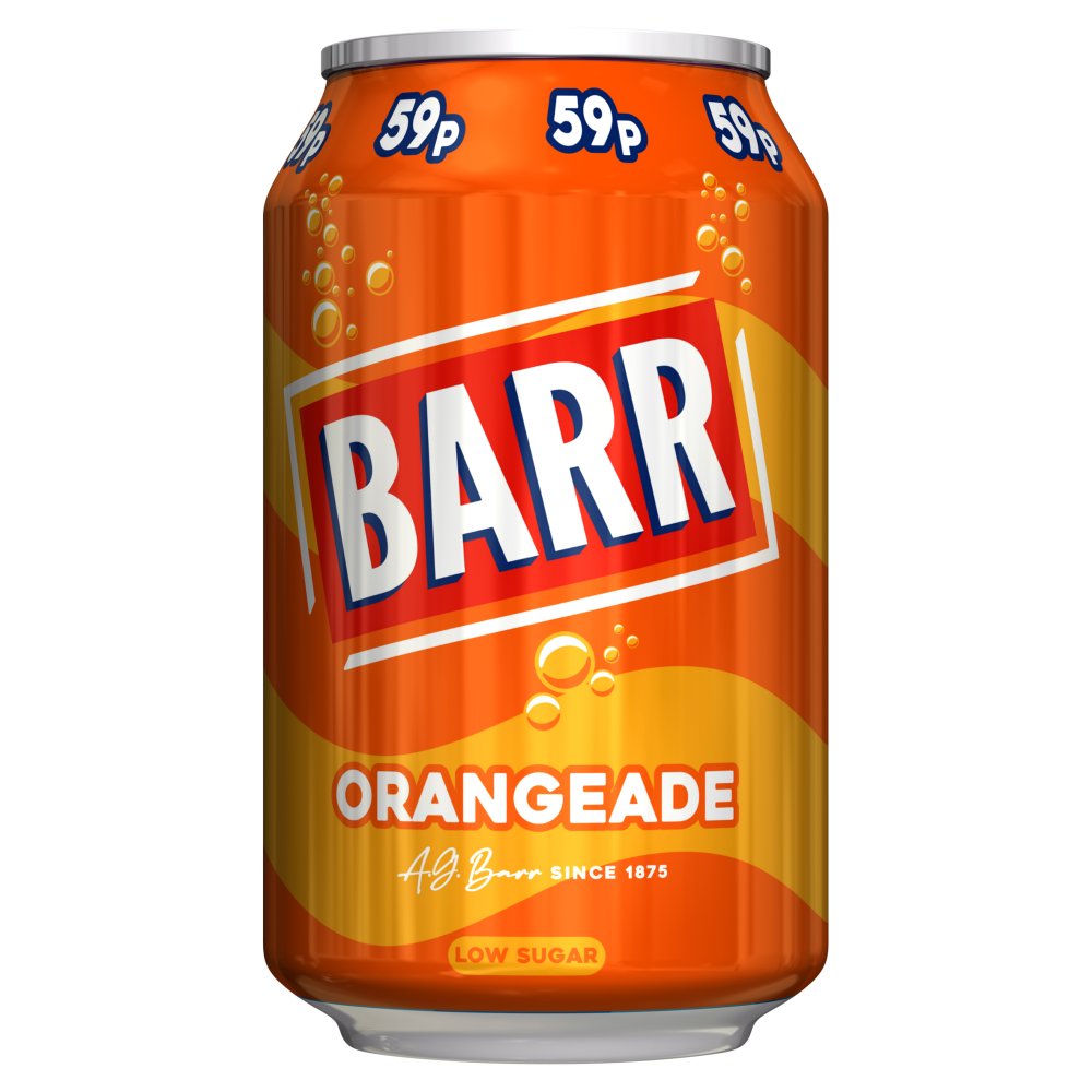 UK Barr Orangeade 330ml X 24 Cans