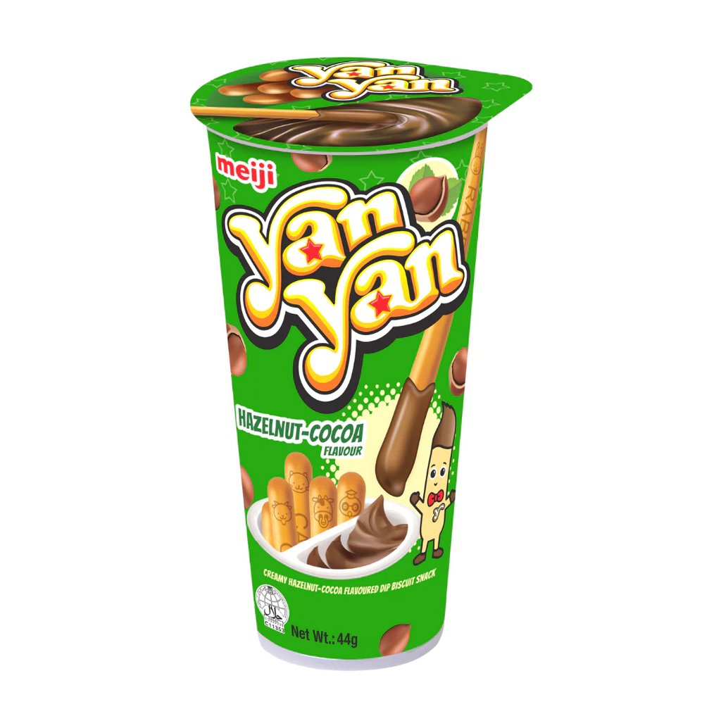 Yan Yan Choco Hazelnut Cream Dip Biscuit Snack 44g X 10 Units