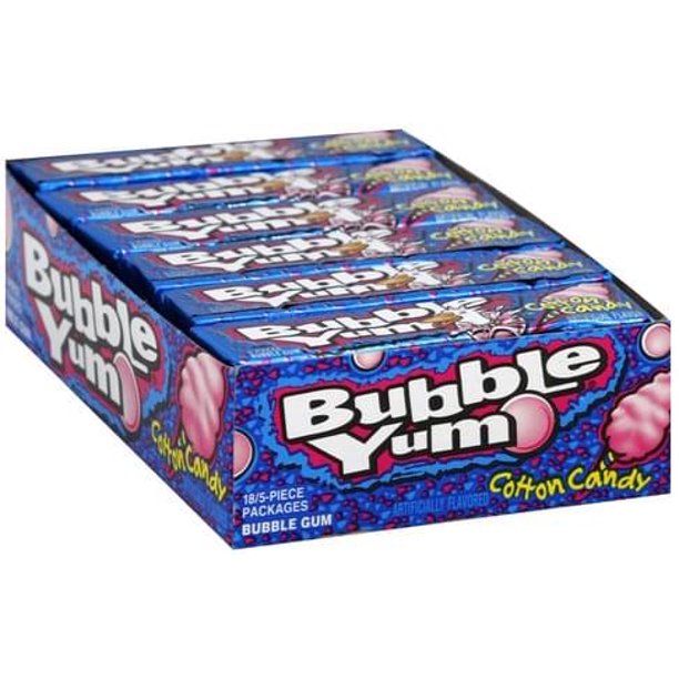 US Bubble Yum Gum Cotton Candy 39g X 18 Units
