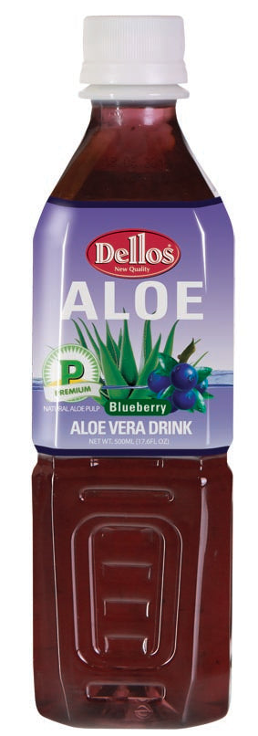 Dellos Aloevera Blueberry Drink 500ml X 20 Bottles