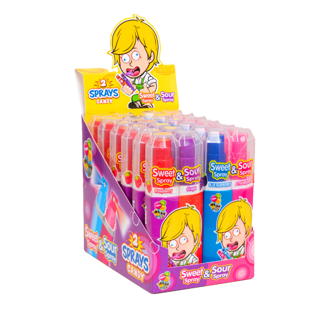 Toy Fun Frenzy 2 Sprays Candy (Sweet Spray & Sour Spray) 16ml X 12 Units