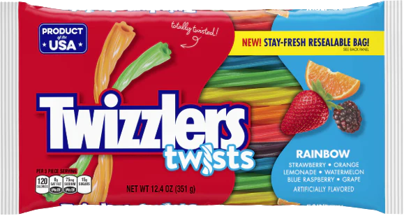 Twizzlers Rainbow Twists 351g X 12 Units
