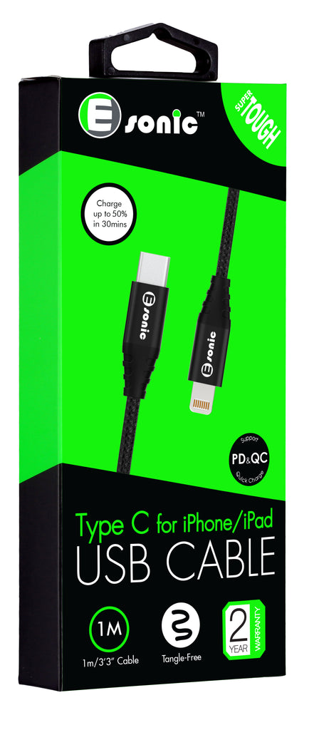 8. E Sonic Type-C For Iphone/Ipad Cable 1 Box X 5 Units