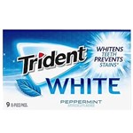 Trident White Peppermint Gum 16pcs X 9 Units