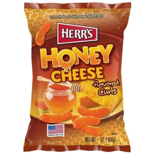 Herrs Honey Cheese Curls 184g X 12 Bags