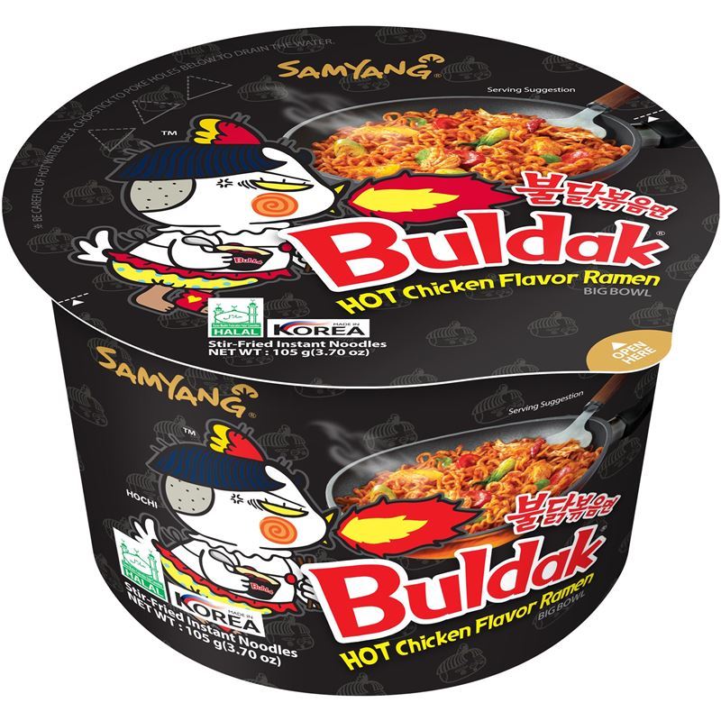 Samyang Buldak Hot Chicken Ramen 105g X 6 Big Bowls
