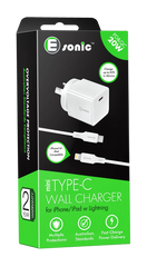 21. E Sonic Type C Wall Charger  with Cable for Iphone Lightning 1 Box x 5 Units