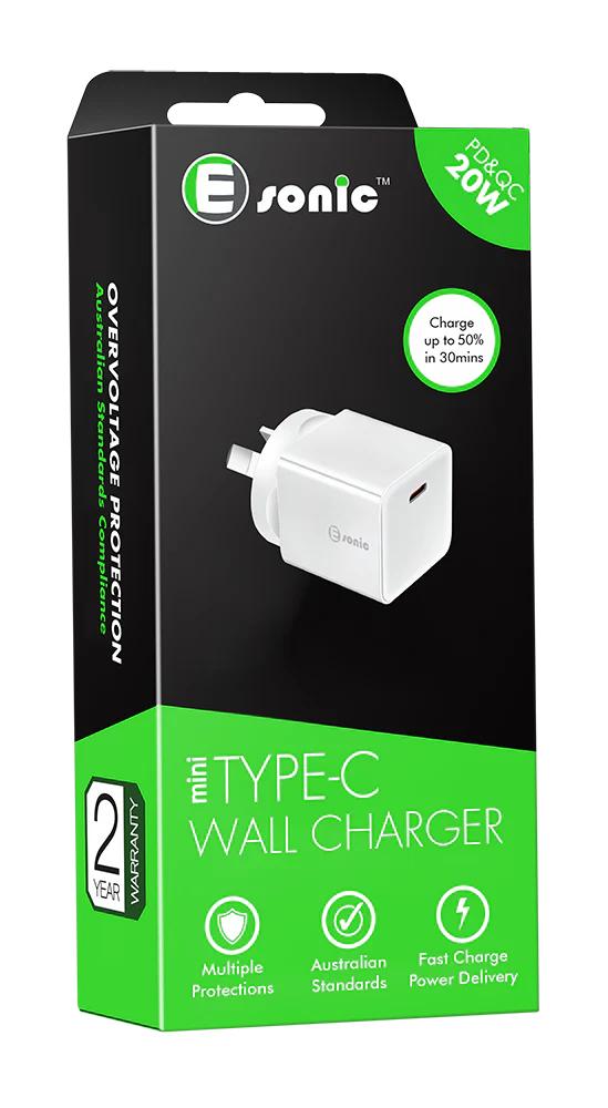 23. E Sonic Type C Wall Charger 1 Box x 5 Units