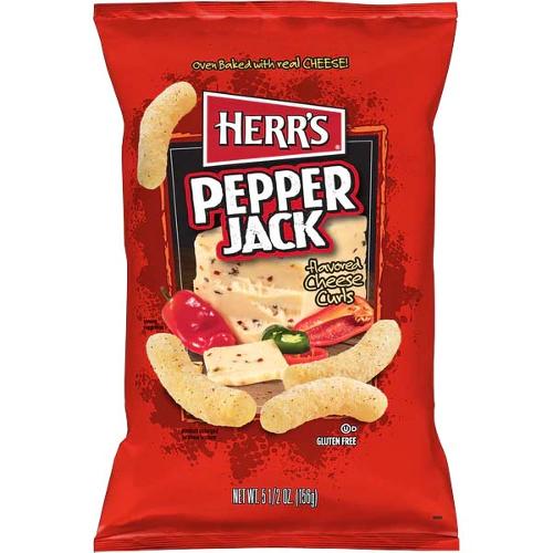 Herrs Pepper Jack Curls 156g X 12 Bags