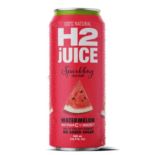 H2Juice Sparkling Fruit Drink Watermelon 500ML X 12 Cans