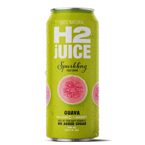 H2Juice Sparkling Fruit Drink Guava 500ML X 12 Cans