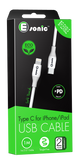 25. E Sonic Type C to Lightning Cable White 1 Box x 5 Units