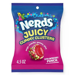 US Nerds Juicy Strawberry Punch Gummy Clusters 127g X 12 Bags