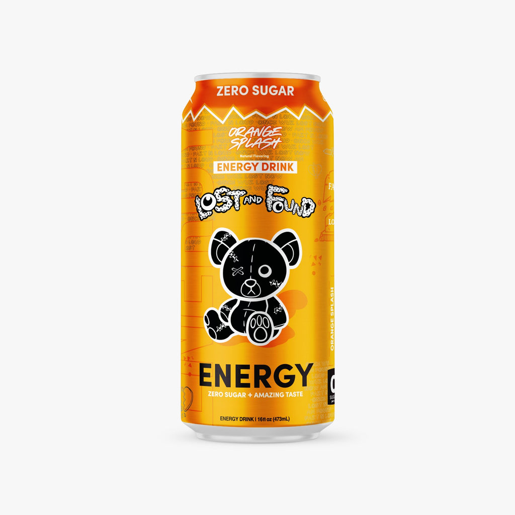 US LOST & FOUND Orange Splash Energy Drink 473ml X 12 Cans