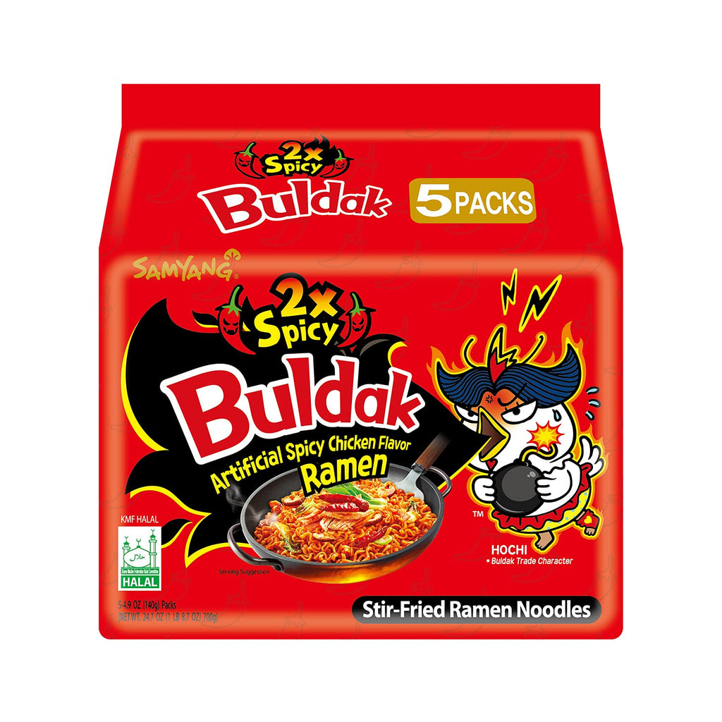 Samyang Buldak Hot Chicken 2X Spicy Ramen 8 x (140g x 5 Pack)