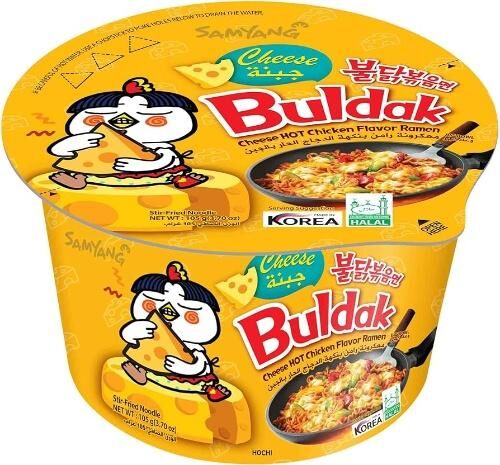 Samyang Buldak Hot Chicken Cheese Ramen 105g X 16 Big Bowls