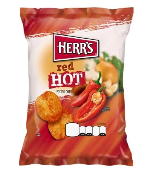 Herrs Red Hot Chips 99g X 16 Bags