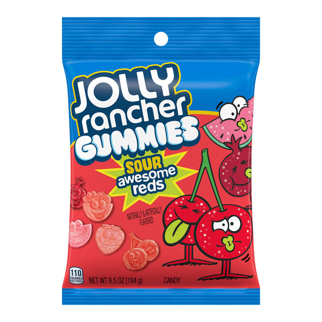 JOLLY RANCHER GUMMIES SOUR AWESOME REDS 184g x 12 Bags