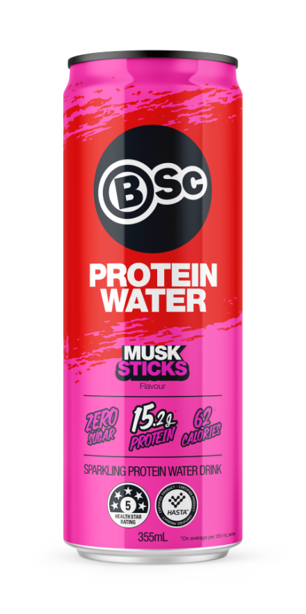BSC Protein Water Musk Sticks 355ml x 12 Cans