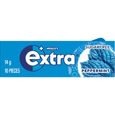 Extra Peppermint Gum Blue 14g X 24 Units