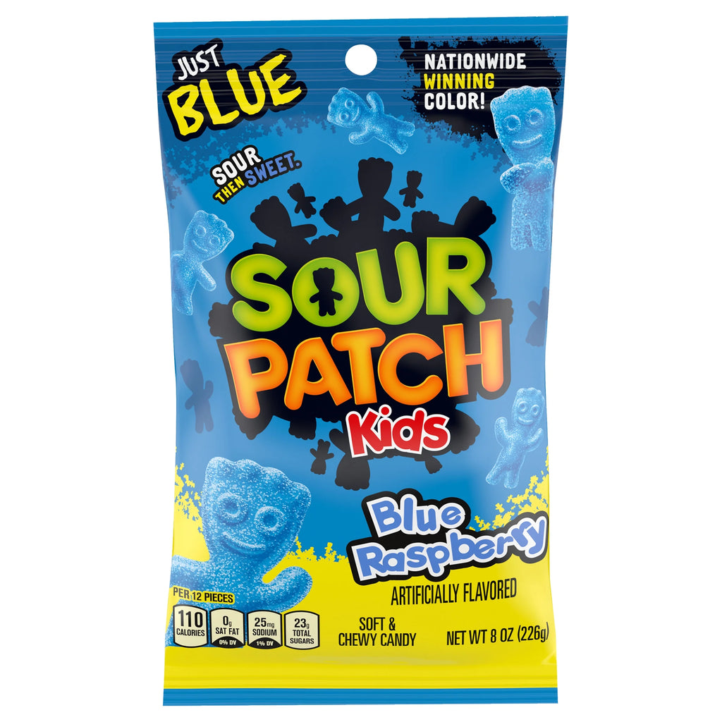 US Sour Patch Kids Blue Raspberry Soft Candy 226g x 12 Bags