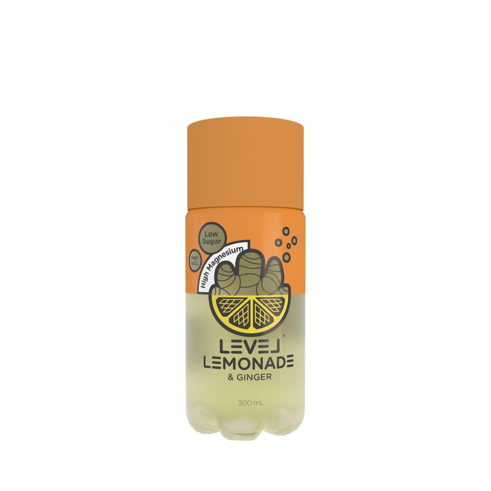 Level Lemonade Ginger 300ml X 6 Bottles