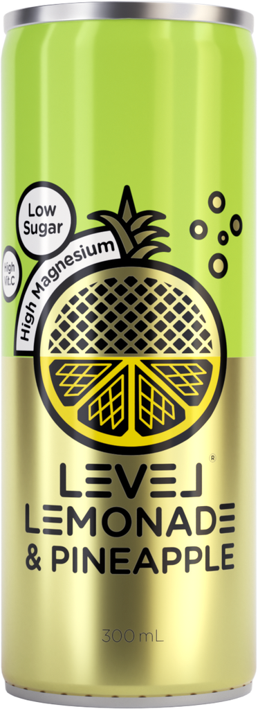 Level Lemonade Pineapple 300ml X 12 Cans