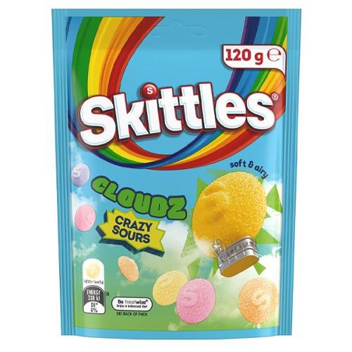 Skittles Cloudz Crazy Sours 120g X 16 Bags