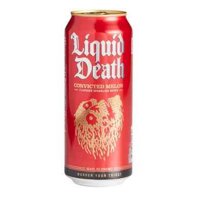 Liquid Death Convicted Melon Sparkling Water 500ml X 12 Cans