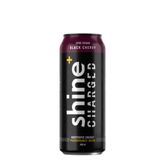 Shine+ Charged Black Cherry Energy Drink 500ML x 12 Cans