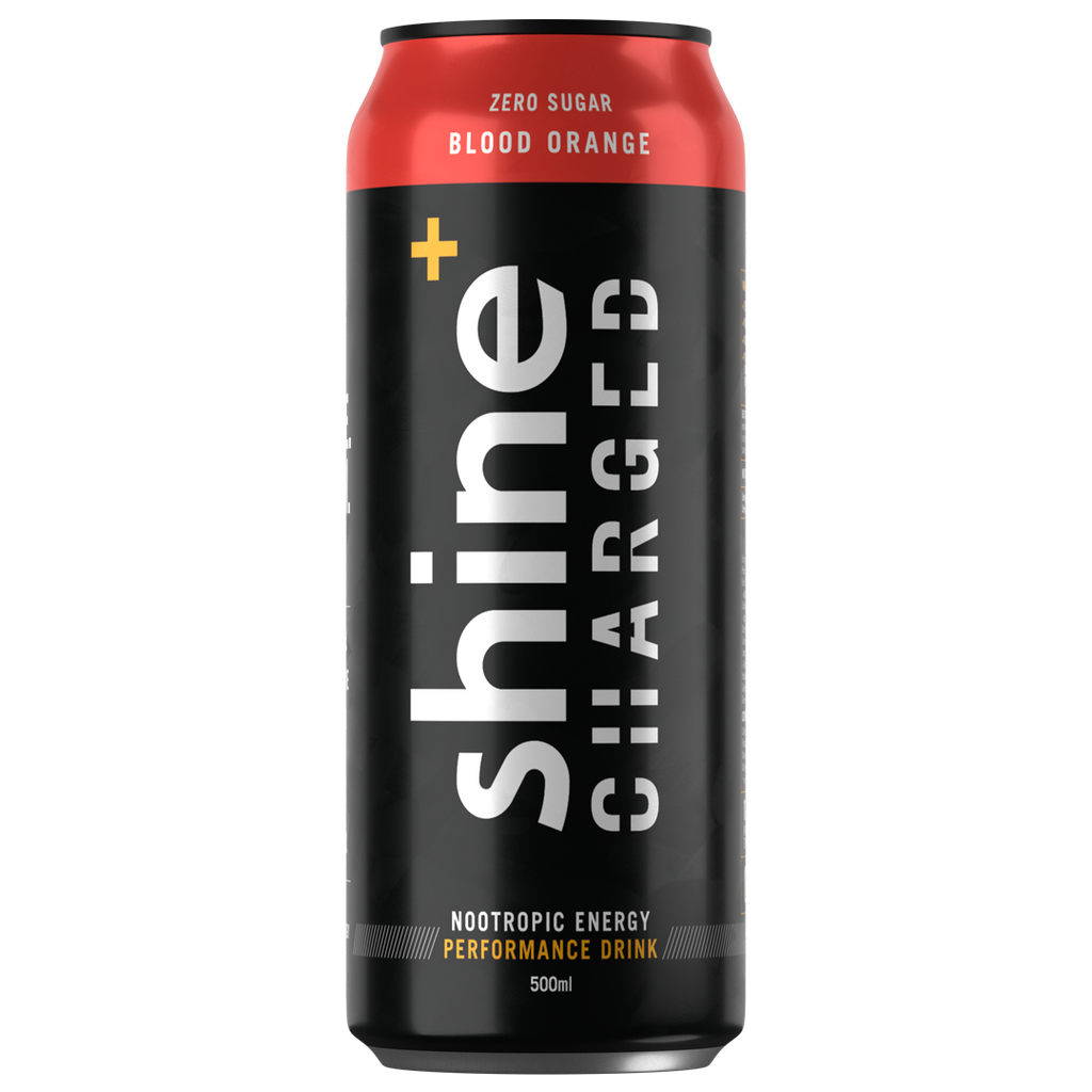 Shine+ Charged Blood Orange Energy Drink 500ML x 12 Cans