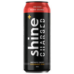 Shine+ Charged Blood Orange Energy Drink 500ML x 12 Cans