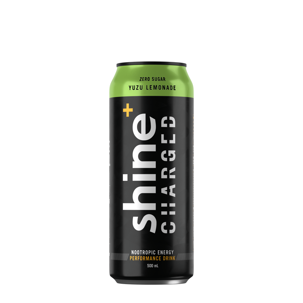 Shine+ Charged Yuzu Lemonade Energy Drink 500ML x 12 Cans