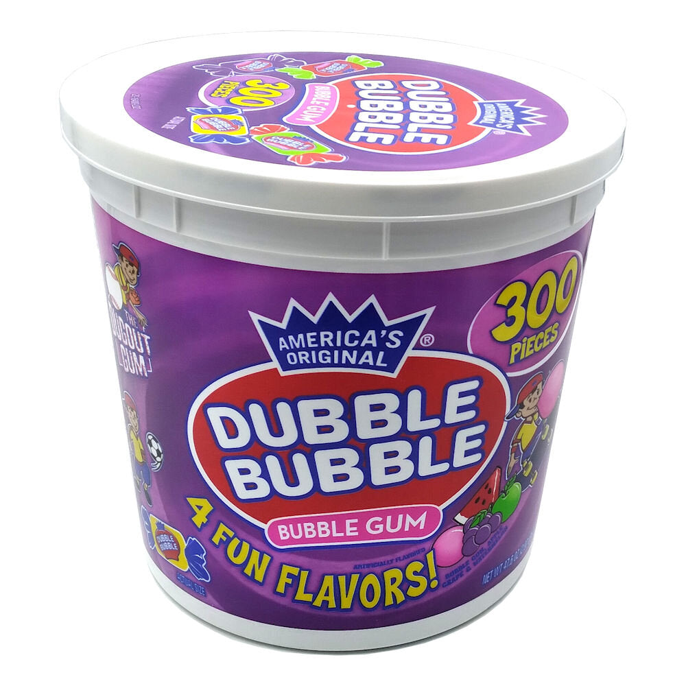 USA Dubble Bubble Bulk 4 FLAVOUR 1.35KG (300 Pieces) x 1 Tub