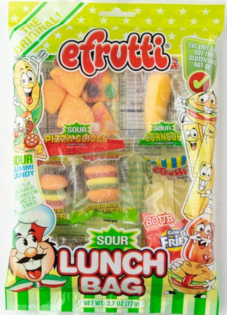 Efrutti Gummi Sour Lunch Tray 77g X 12 Bags