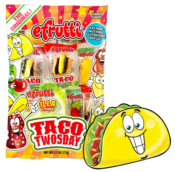 Efrutti Gummi Theme Taco Twosday 77g X 12 Bags