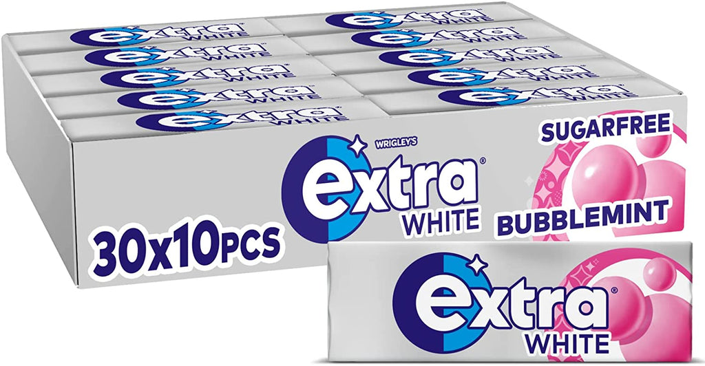UK Extra White Bubblemint 10pcs X 30 Units