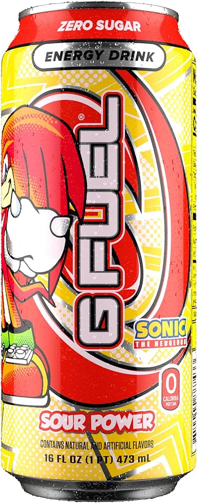 G FUEL Sonic Sour Power Performance Energy Drink 473ml X 12 Cans