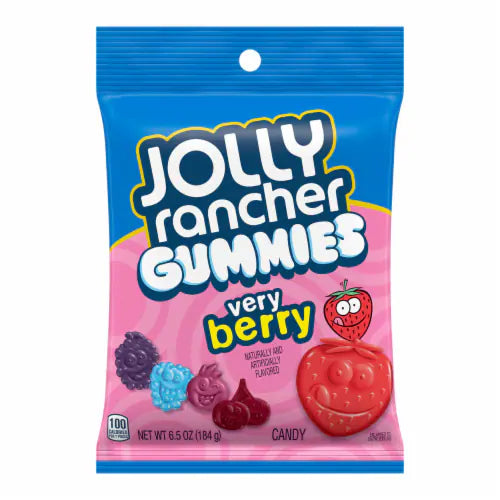 JOLLY RANCHER GUMMIES VERY BERRY BAG 184g x 12 Bags