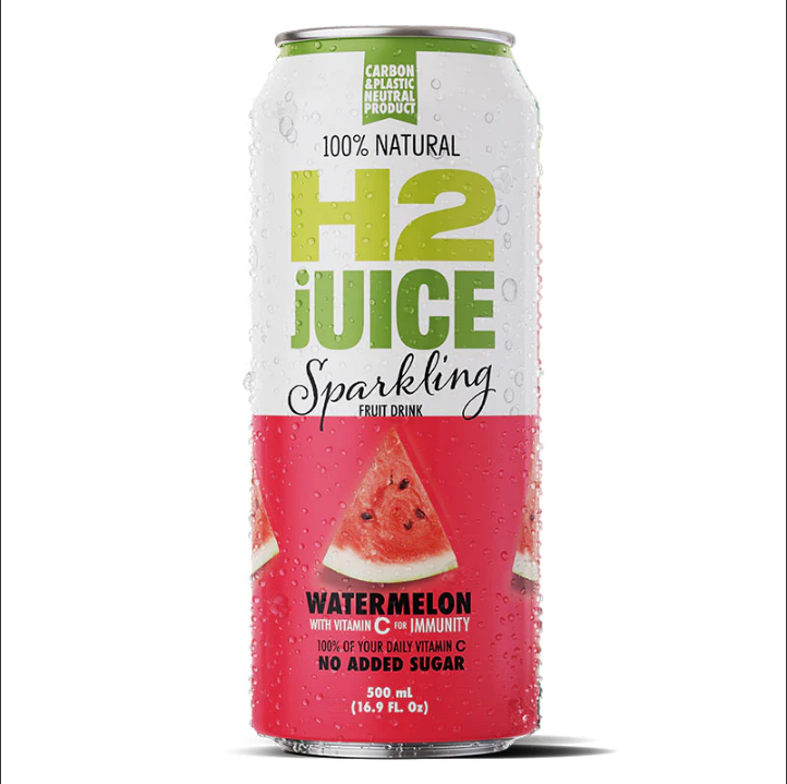 H2Juice Sparkling Fruit Drink Watermelon 500ML X 12 Cans