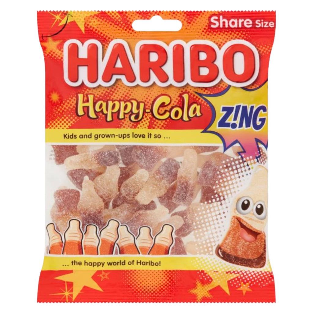 UK Haribo Happy Cola Zing 154g X 12 Bags