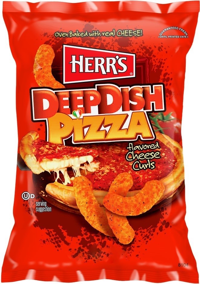 Herrs Deep Dish Pizza Curls 198g X 12 Bags