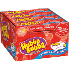 UK Hubba Bubba Chunky and Bubbly Strawberry 5 Pieces X 20 Units