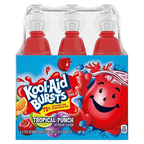 US Kool-Aid Tropical Punch Bursts 200ml x 12 Bottles